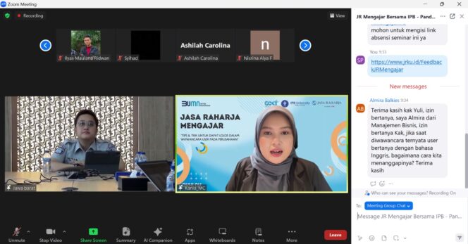 
					PT Jasa Raharja Cabang Utama Jawa Barat Laksanakan Kegiatan Jasa Raharja mengajar bersama IPB University