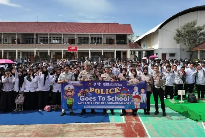 
					Sosialisasi Keselamatan Berlalu Lintas Polres Kota Sukabumi dan Jasa Raharja di SMA Negeri 1 Sukabumi
