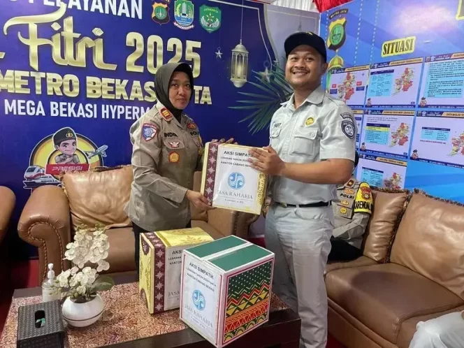 
					Jasa Raharja Bekasi Melakukan Aksi Simpatik Ke Pos Pelayanan Lebaran 2025
