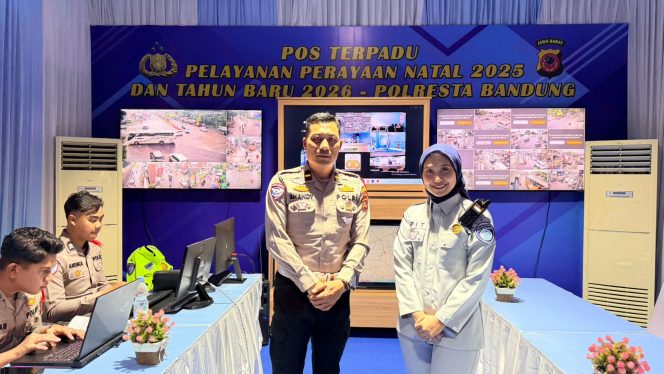 
					Jasa Raharja Kanwil Utama Jawa Barat Pantau Arus Lalu Lintas di Pos Yan Terpadu Al Fathu Soreang