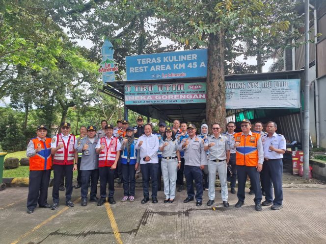 
					Jasa Raharja Bogor Bersama Stakeholder Lakukan Ramp Check di Rest Area KM 45 Tol Jagorawi, Wakil Menteri Perhubungan Hadir