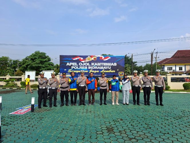 
					Jasa Raharja Cabang Indramayu Menghadiri Giat Apel Kamtibmas Ojol di Polres Indramayu
