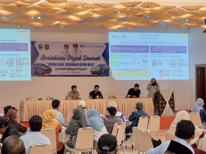 
					Sinergitas Pemerintah dan Masyarakat, Tim Pembina Samsat Kota Depok Gelar Sosialisasi Pajak Daerah di Kecamatan Sukmajaya Depok