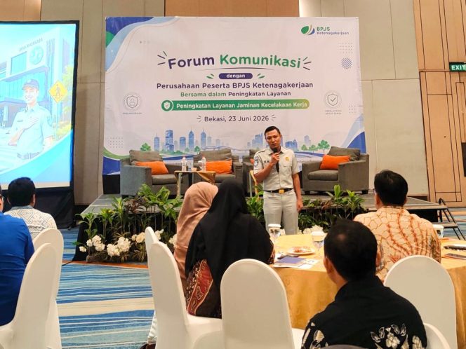 
					Jasa Raharja Bekasi Hadiri Forum Komunikasi Peserta BPJS Ketenagakerjaan Perkuat Sinergi Perlindungan Pekerja